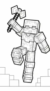 hình tô màu Tranh tô màu Minecraft cho trẻ em