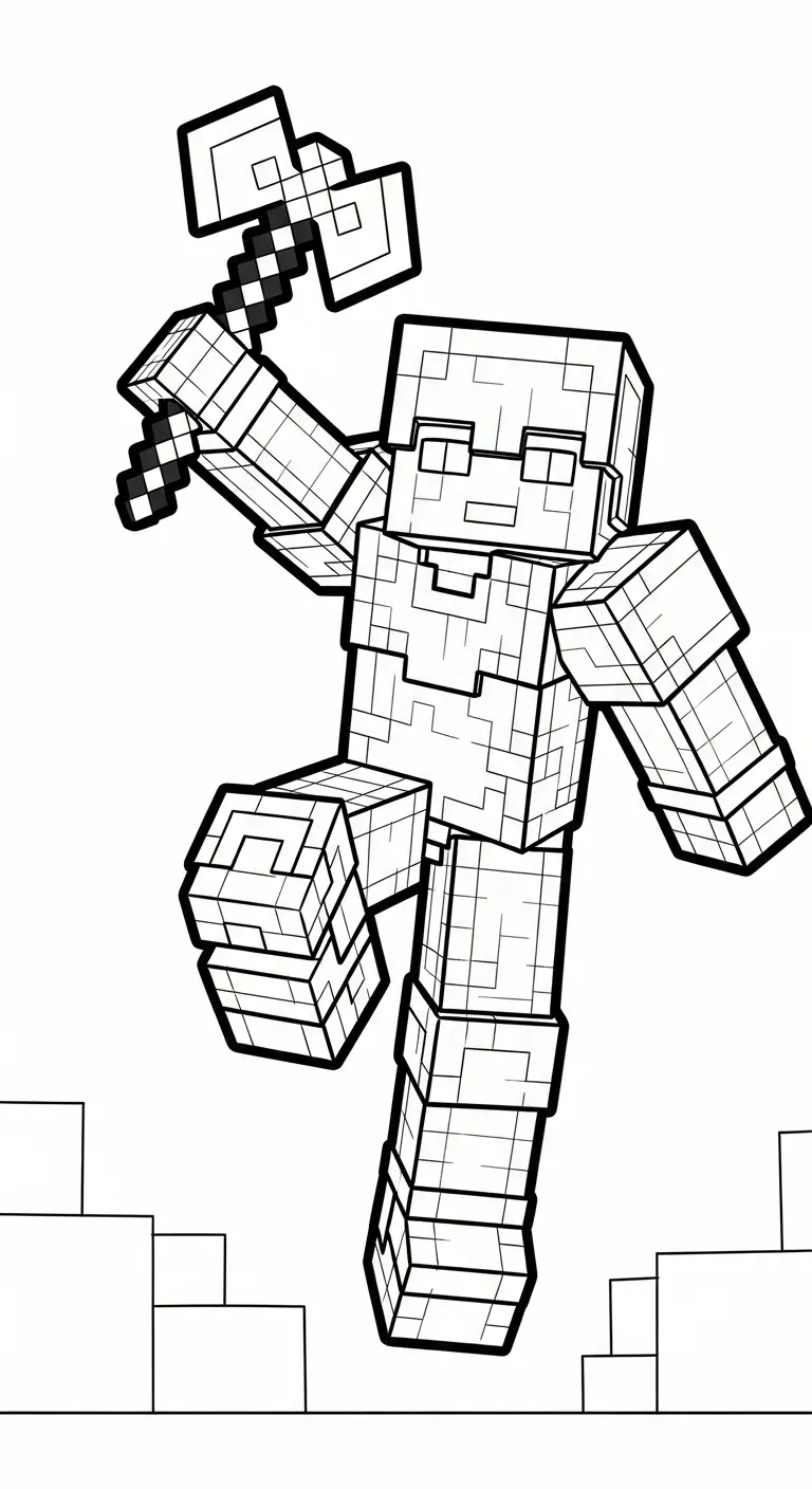 hình tô màu Tranh tô màu Minecraft cho trẻ em