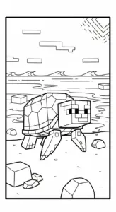 in tranh tô màu Tranh tô màu Minecraft cho bé 5 tuổi