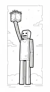 download hình tô màu Tranh tô màu Minecraft miễn phí