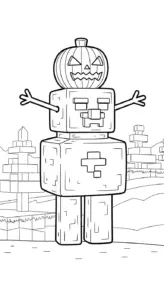 hình tô màu Tranh tô màu Minecraft cho bé 3 tuổi