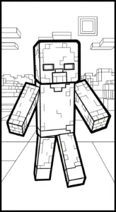 in tranh tô màu Tranh tô màu Minecraft cho bé 5 tuổi