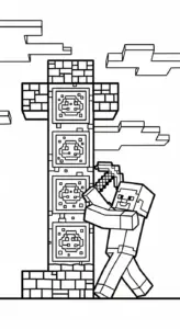 tải hình tô màu Tranh tô màu Minecraft pdf