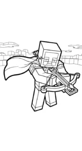 tranh tô màu Tranh tô màu Minecraft cho bé