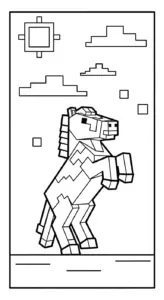 in tranh tô màu Tranh tô màu Minecraft khổ A4