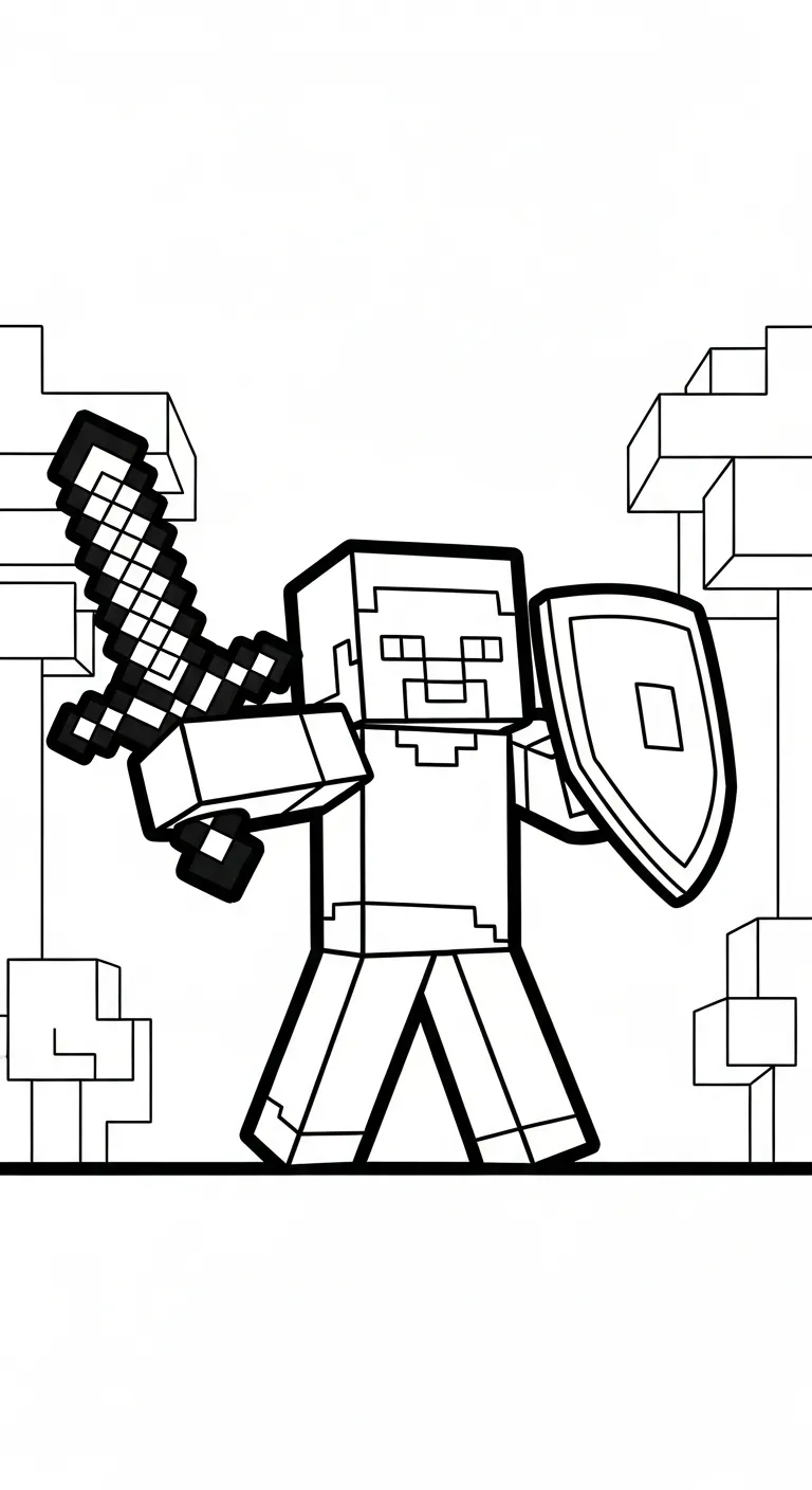 tải hình tô màu Tranh tô màu Minecraft pdf