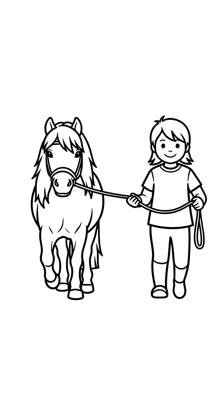 file hình tô màu Ngựa cho bé in