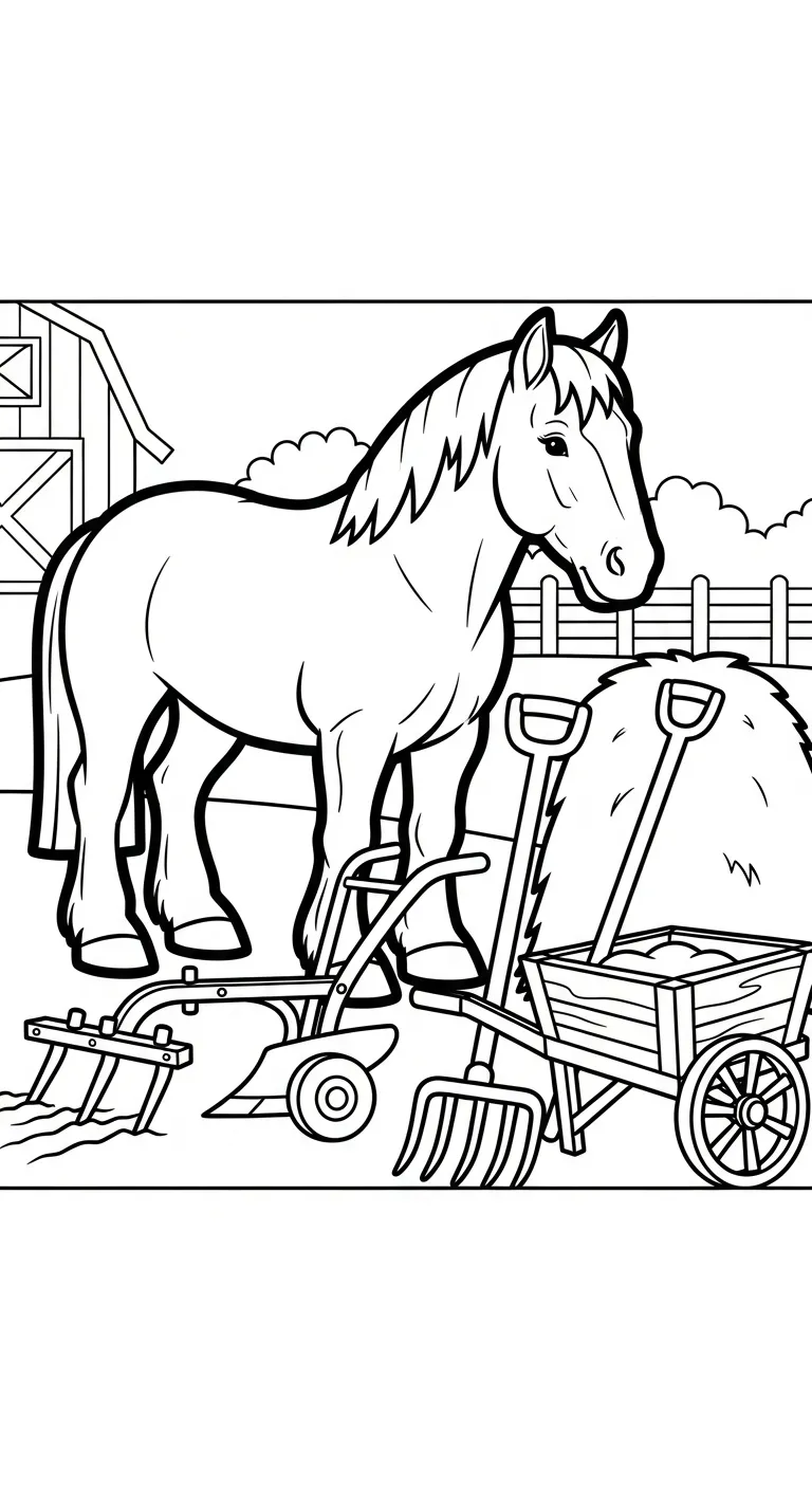hình tô màu Ngựa cho bé tải về