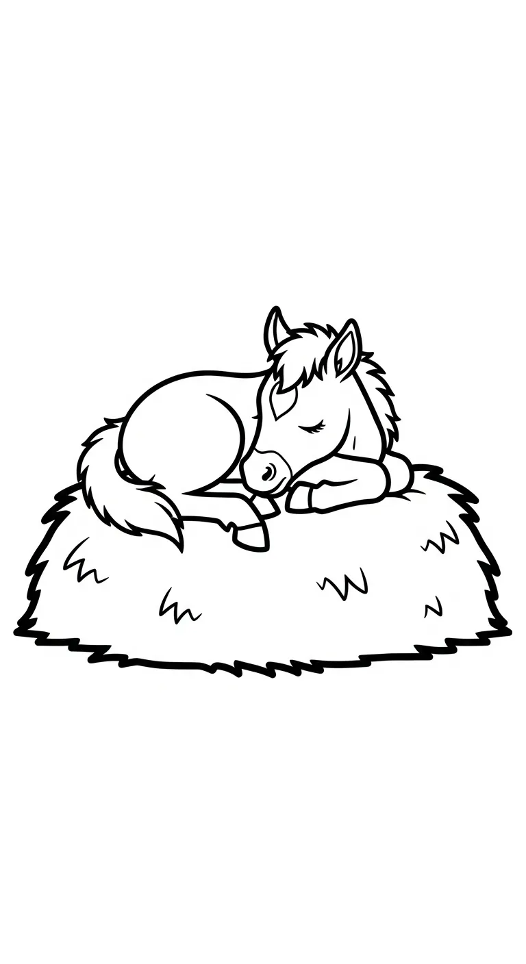 in hình tô màu Ngựa cho bé 7 tuổi