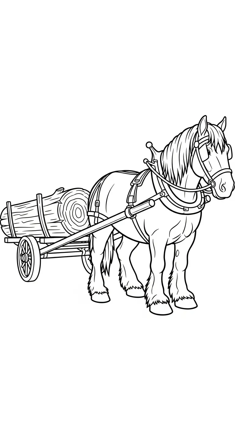 in tranh tô màu Ngựa