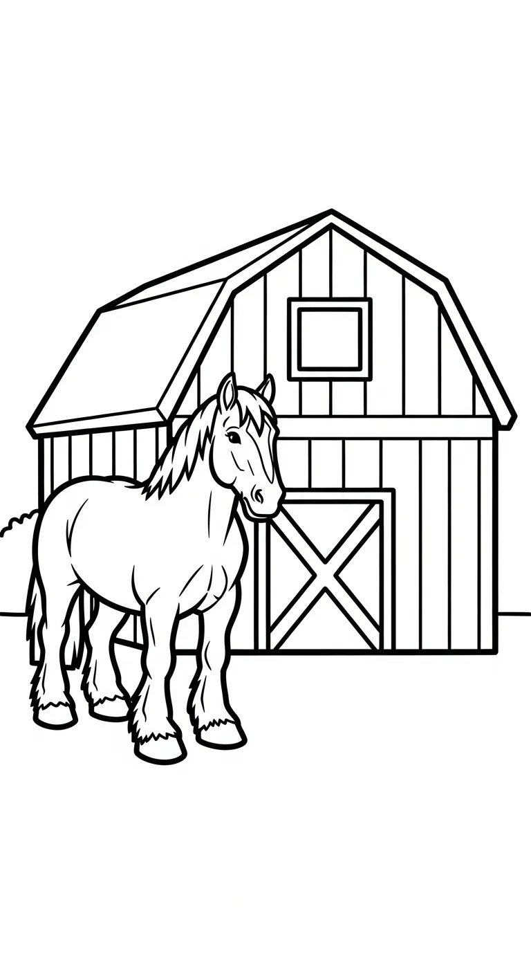 tranh tô màu Ngựa cho bé 4 tuổi