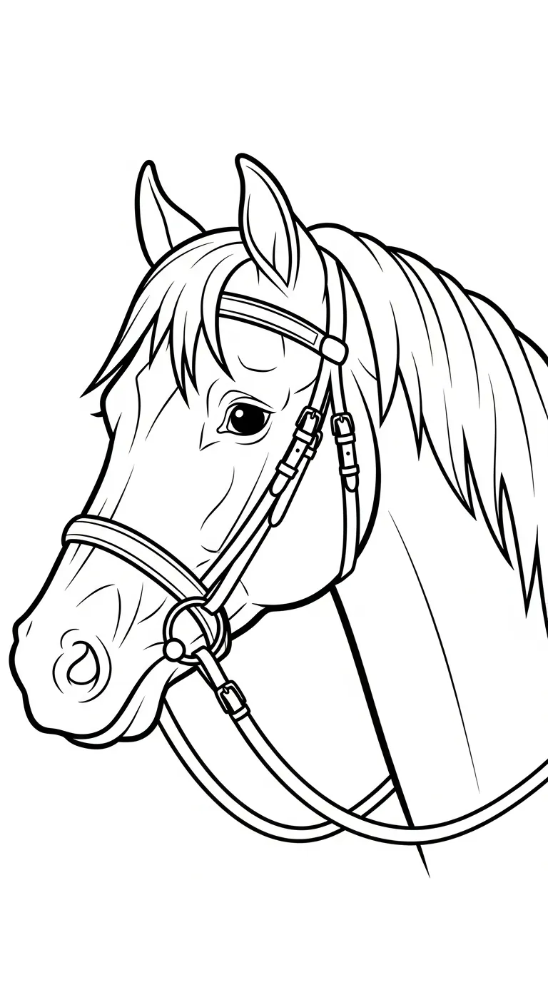 hình tô màu Ngựa cho bé 3 tuổi miễn phí