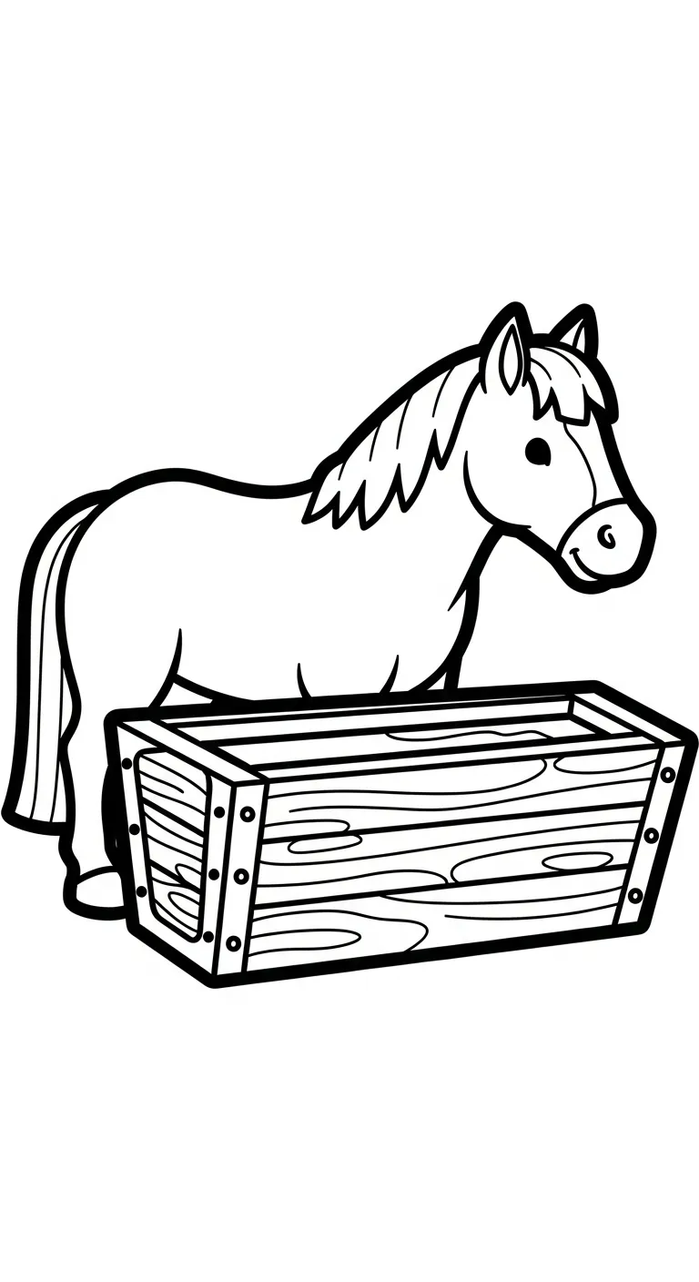 tranh tô màu Ngựa cho bé 5 tuổi miễn phí