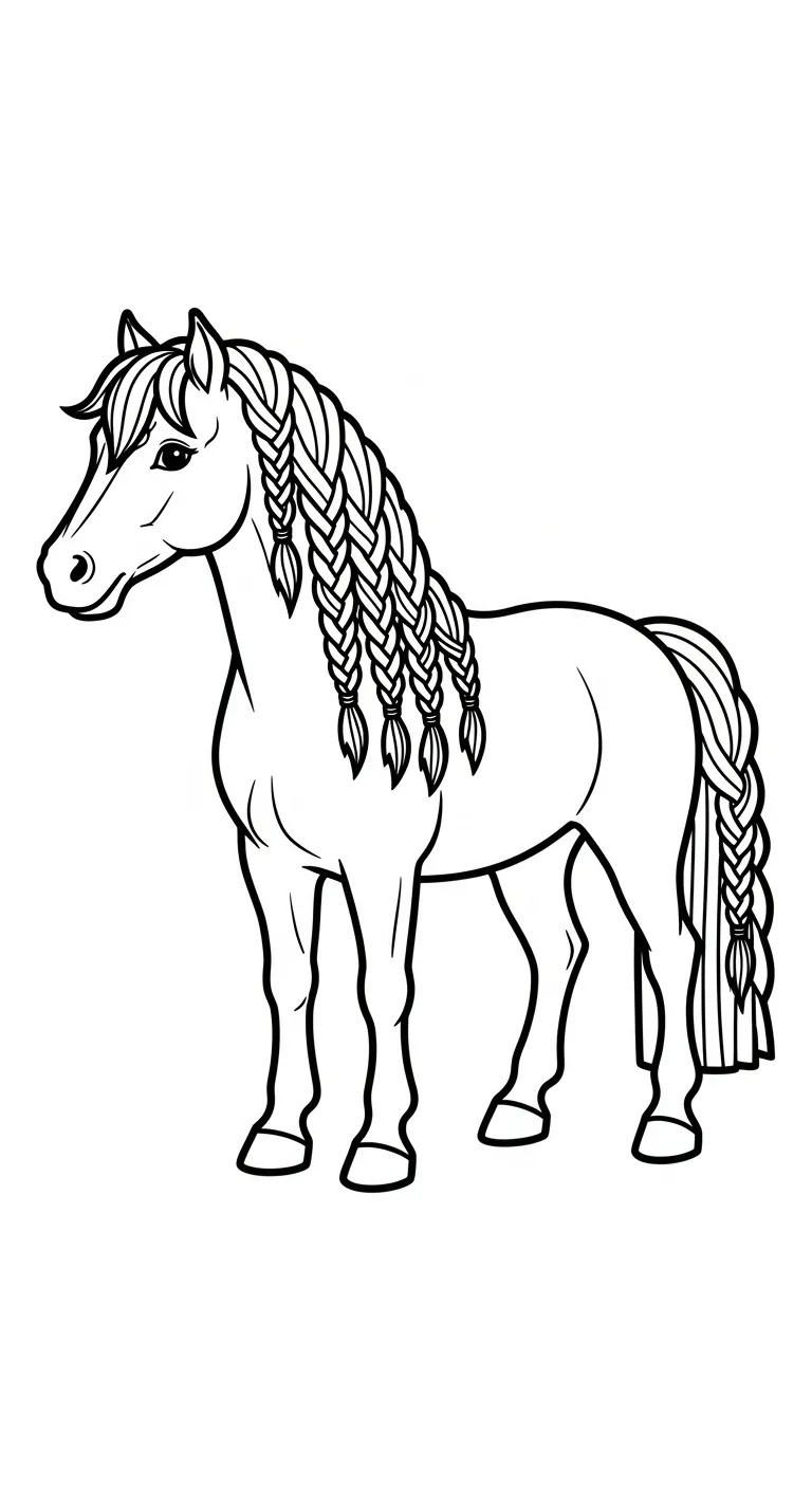 hình tô màu Ngựa rõ nét