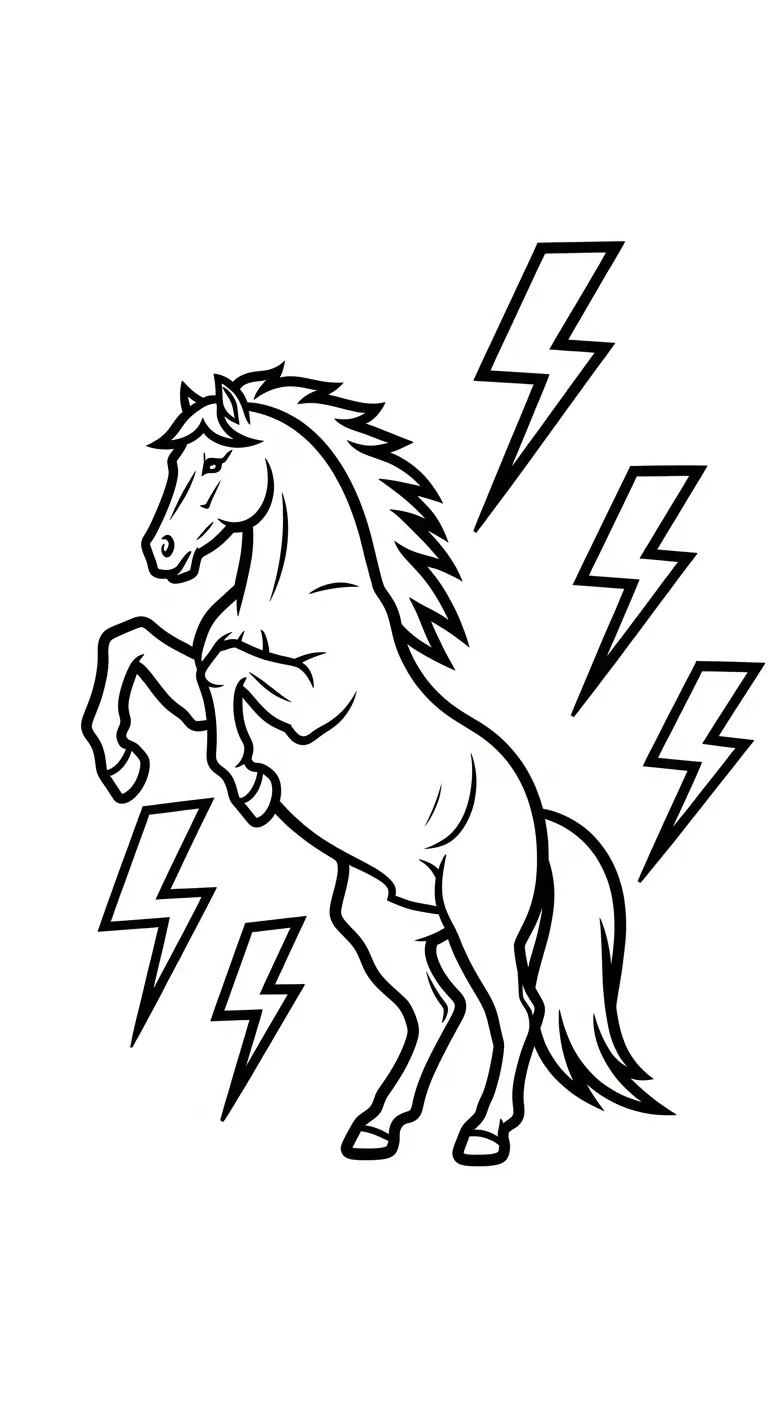 tải hình tô màu Ngựa cho bé 8 tuổi