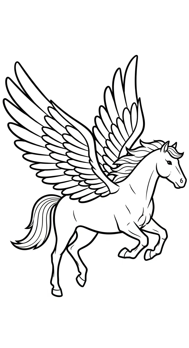 tải tranh tô màu Ngựa cho bé