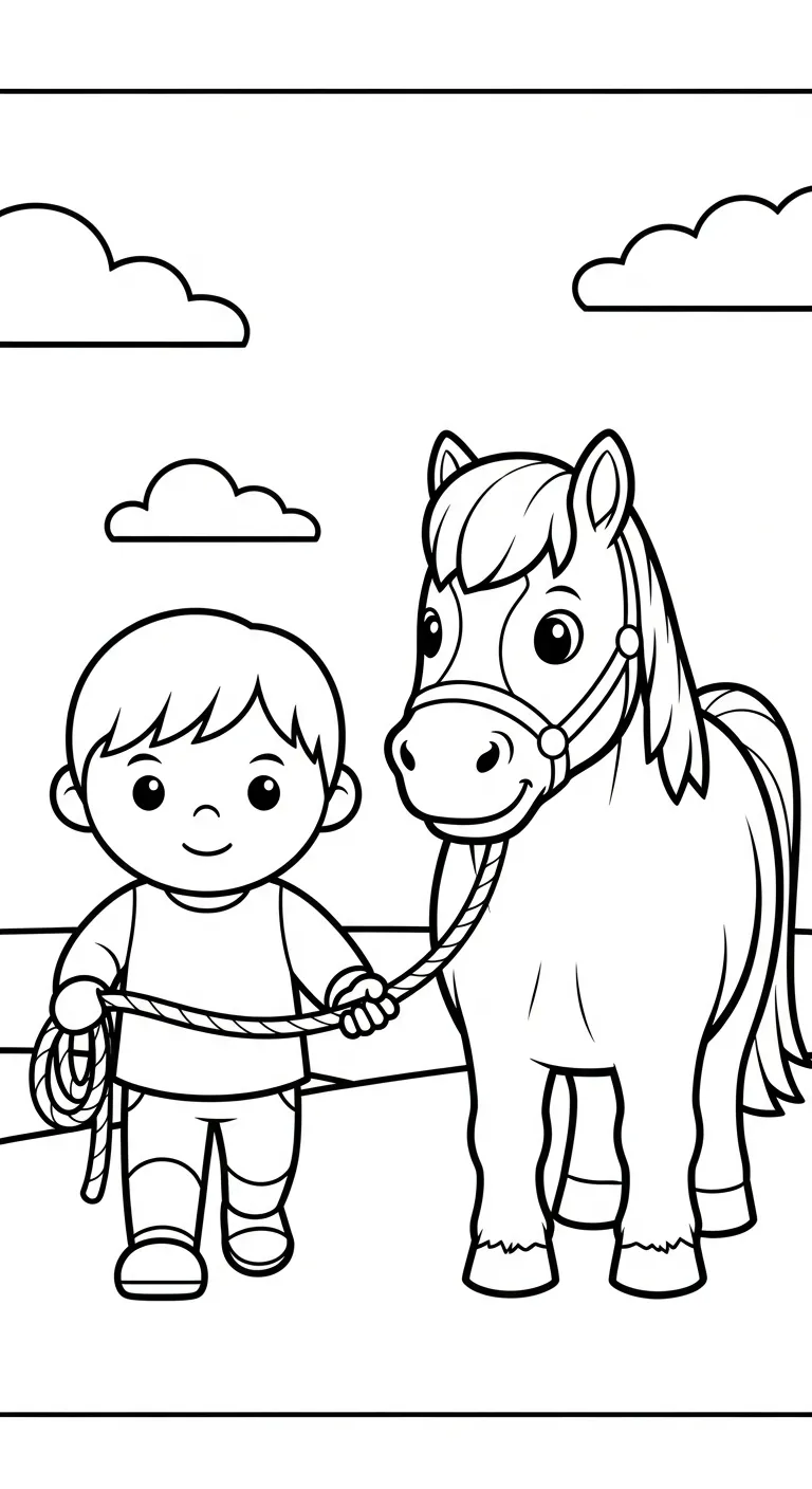 tranh tô màu Ngựa cho bé tải về 1