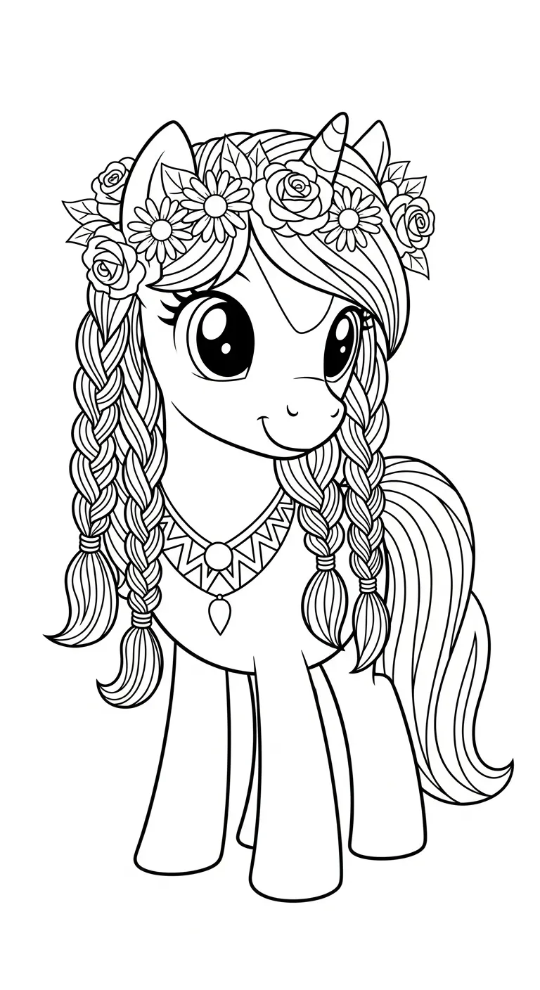 in tranh tô màu Ngựa cho bé 6 tuổi 1