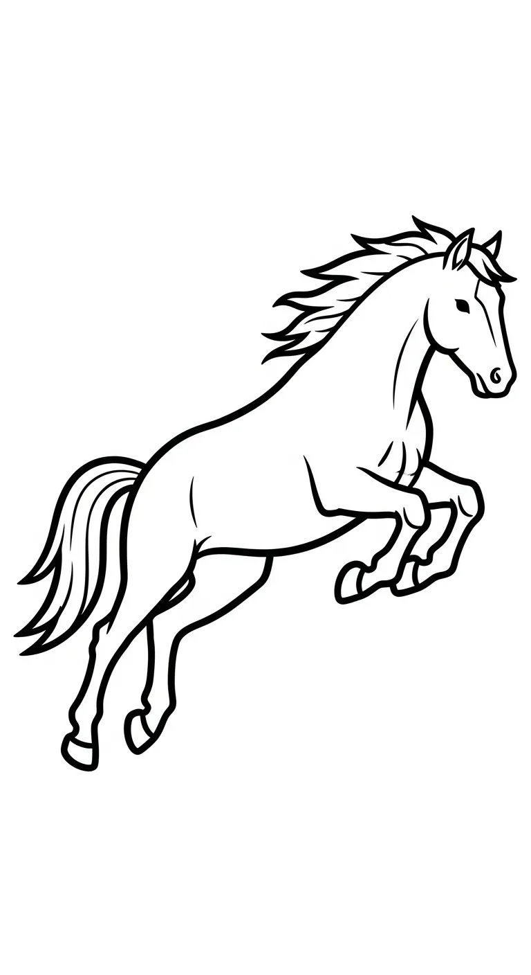 tải hình tô màu Ngựa cho bé 6 tuổi