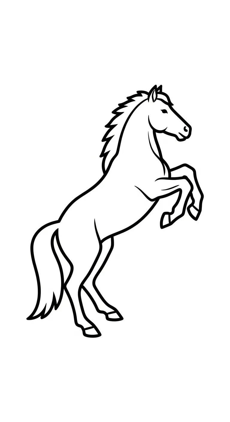 tranh tô màu Ngựa in ngay