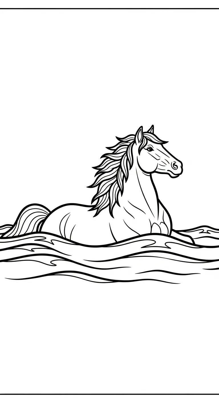 tranh tô màu Ngựa cho bé tải về
