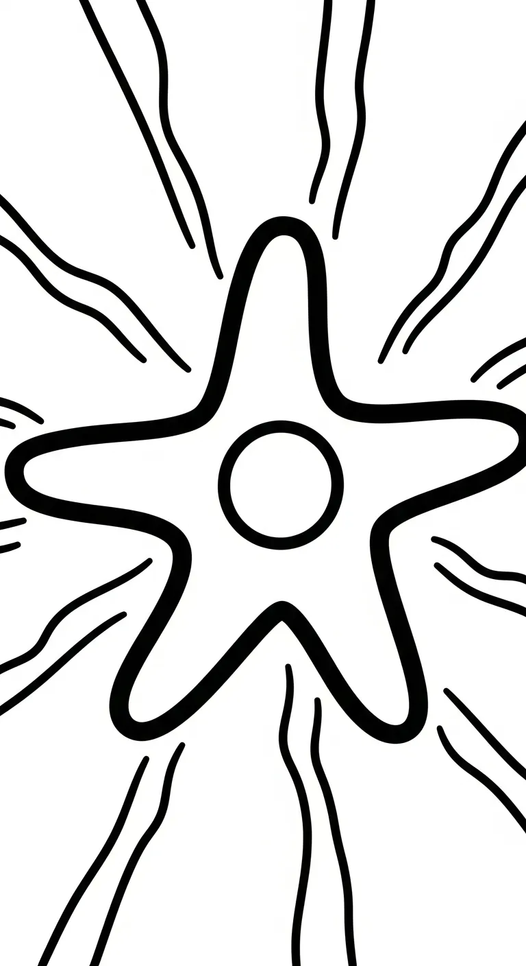 tải file tranh tô màu Sao Biển