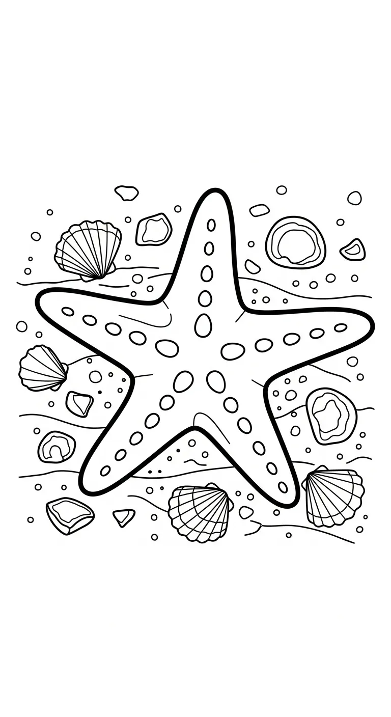 tải tranh tô màu Sao Biển cho bé 4 tuổi