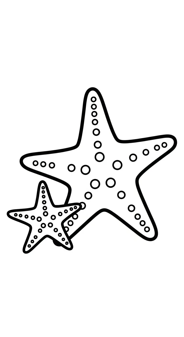 in tranh tô màu Sao Biển cho bé 7 tuổi