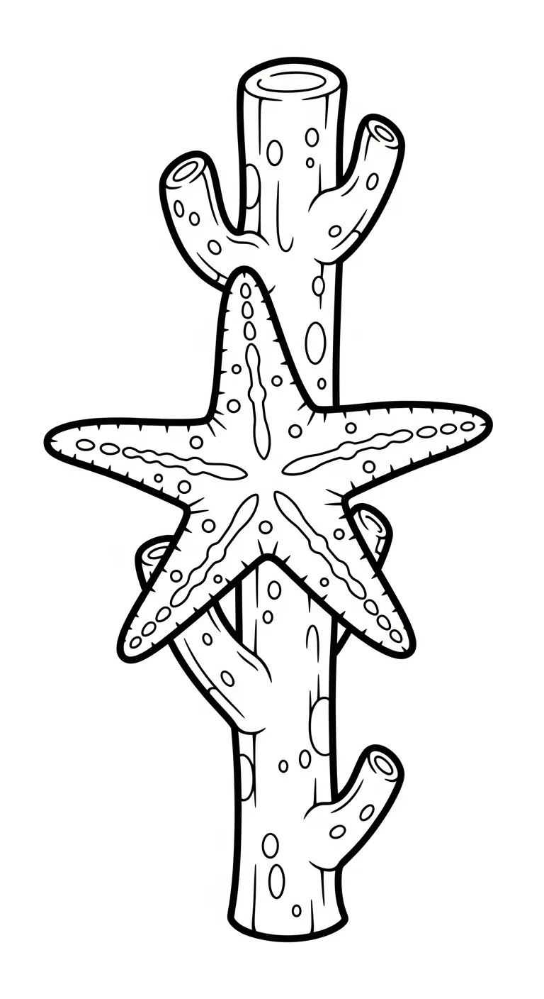 tranh tô màu Sao Biển rõ nét