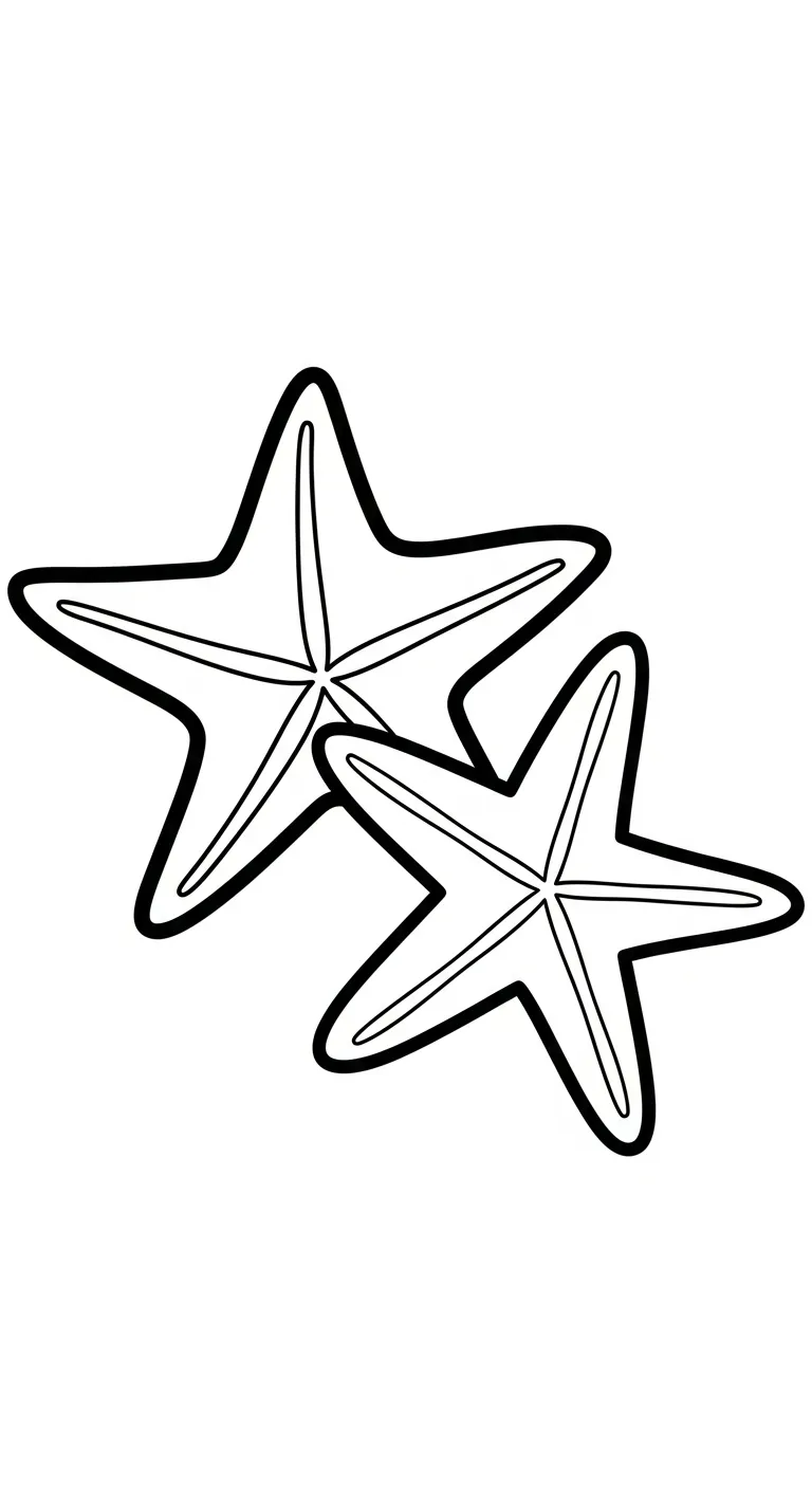 hình tô màu Sao Biển cho bé 4 tuổi