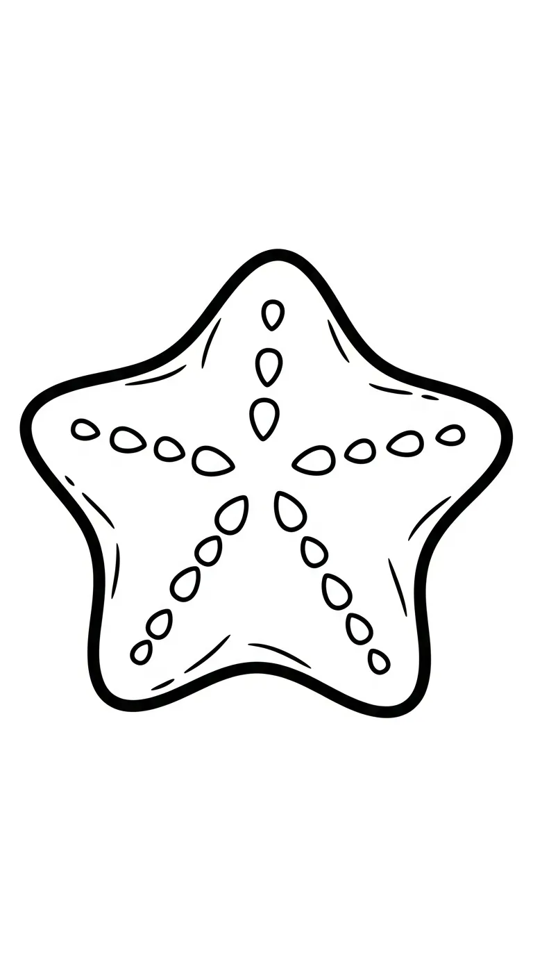 tranh tô màu Sao Biển cho bé 3 tuổi miễn phí