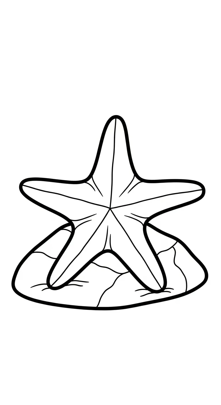 in tranh tô màu Sao Biển cho bé 4 tuổi