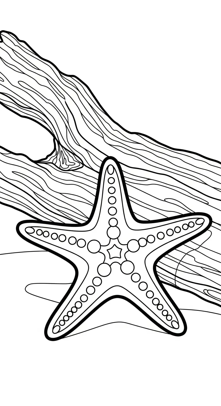 hình tô màu Sao Biển cho bé 4 tuổi 1