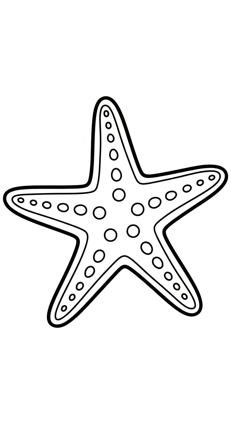 tranh tô màu Sao Biển cho bé 4 tuổi