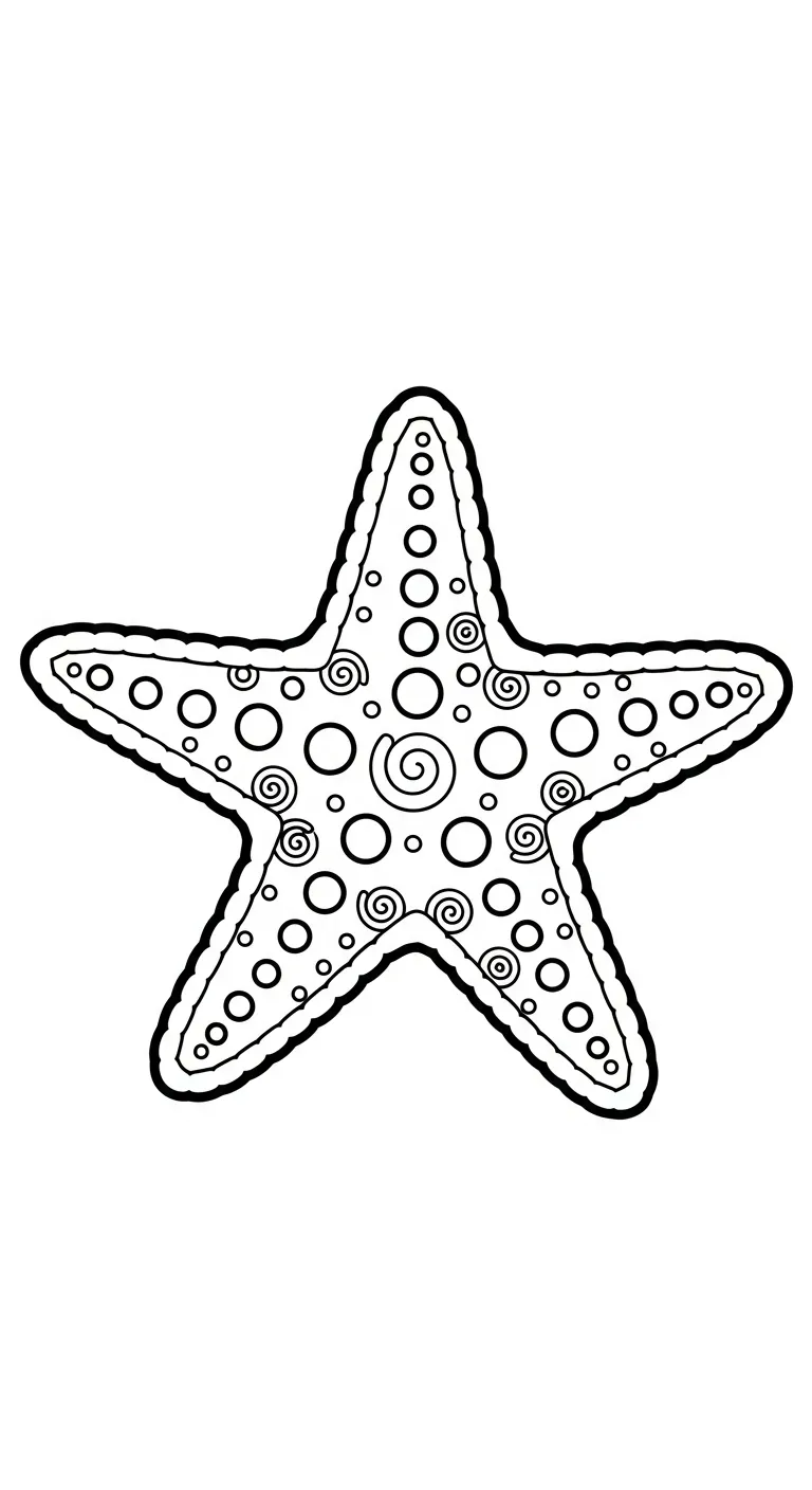 tải file hình tô màu Sao Biển