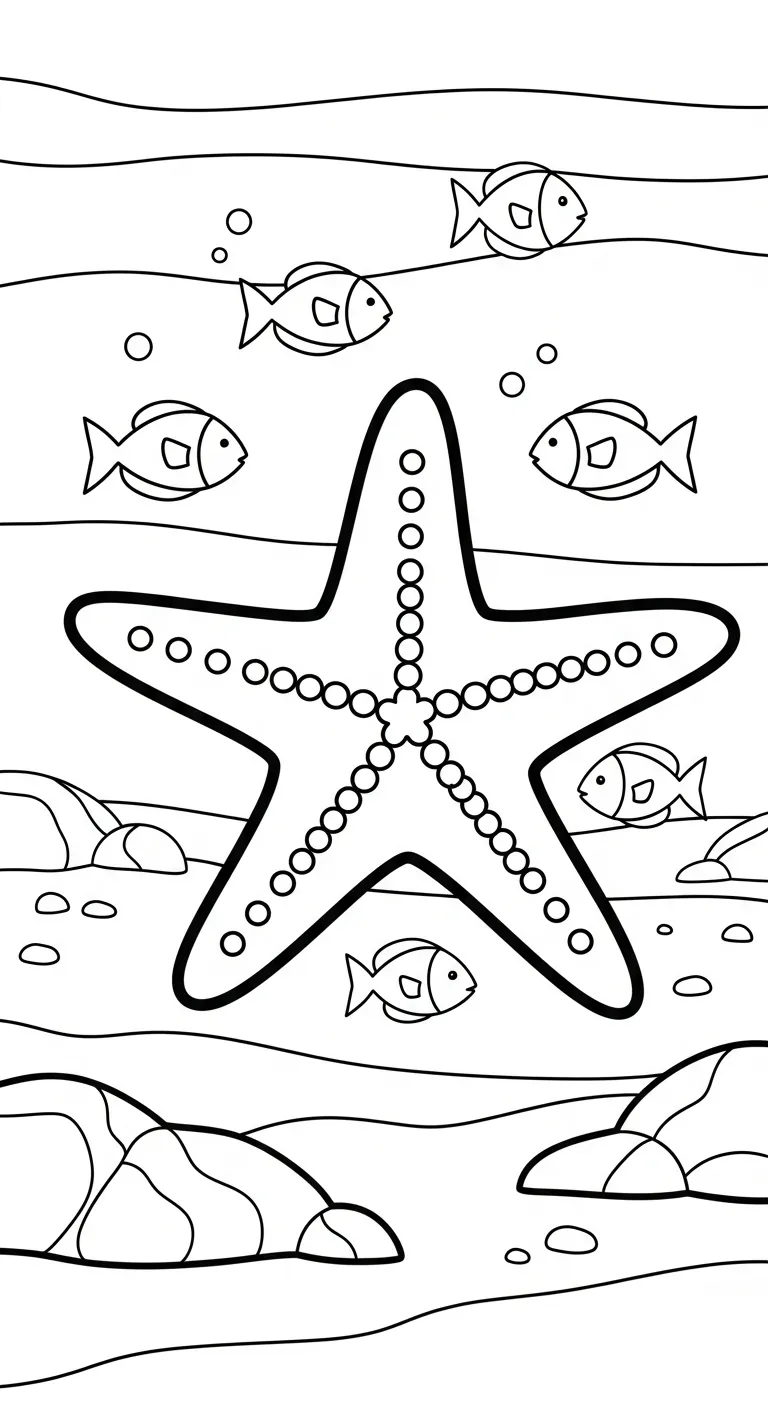 in tranh tô màu Sao Biển cho bé 1