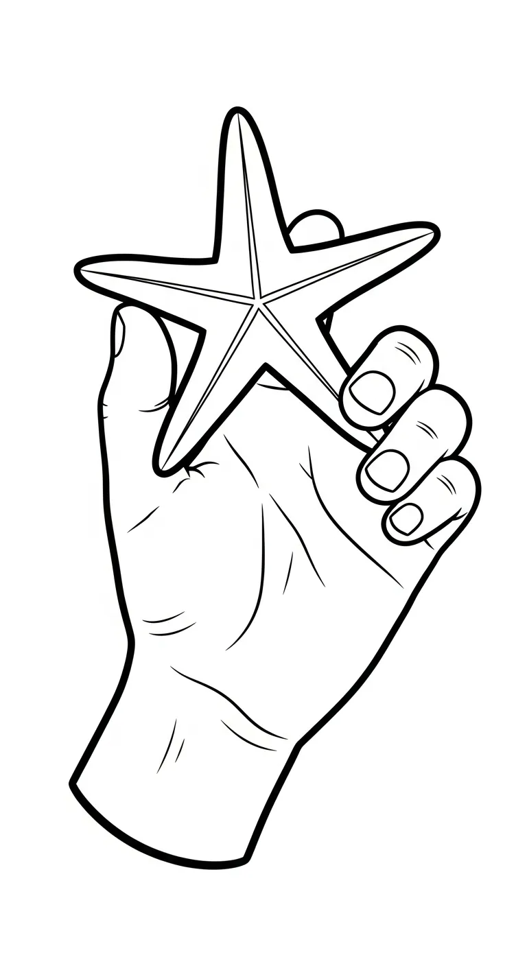 hình tô màu Sao Biển in ngay