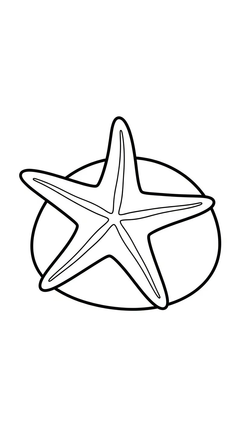 in tranh tô màu Sao Biển cho bé