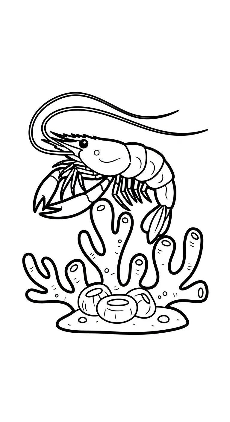 tải tranh tô màu Tôm cho bé 4 tuổi