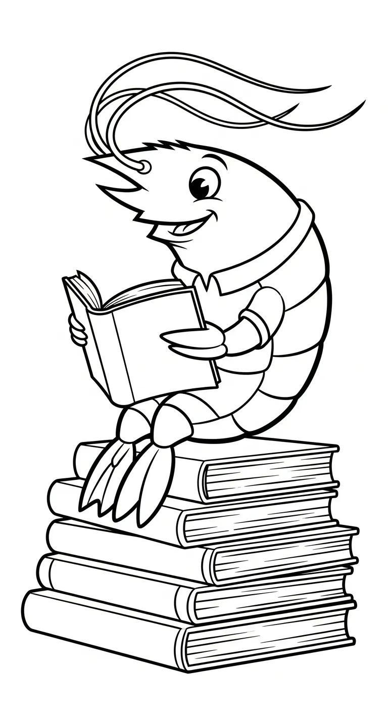 tranh tô màu Tôm cho bé 5 tuổi