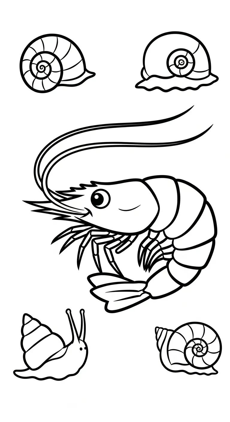 tải tranh tô màu Tôm miễn phí