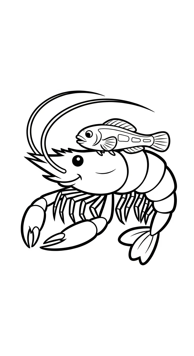 tải file tranh tô màu Tôm