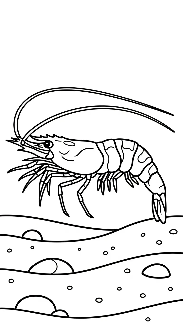 hình tô màu Tôm cho bé 3 tuổi