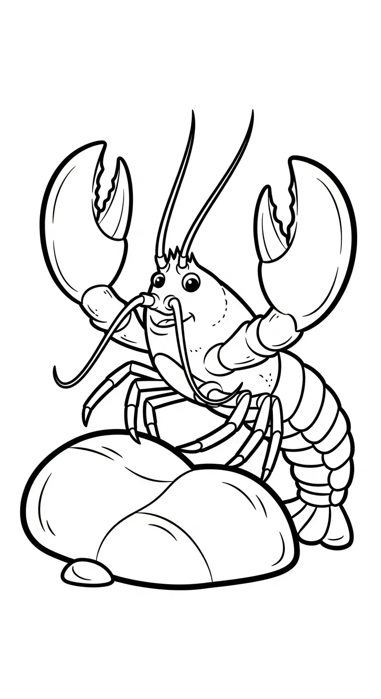 hình tô màu Tôm cho bé 3 tuổi miễn phí 1