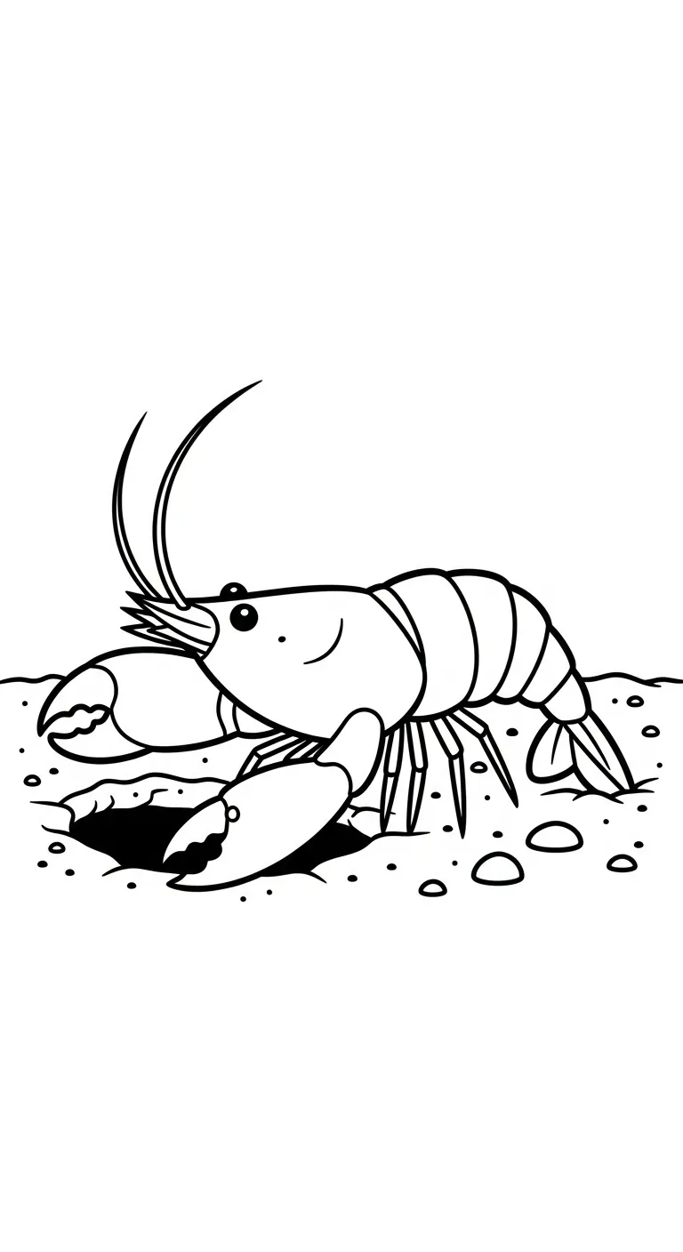 in tranh tô màu Tôm cho bé 8 tuổi