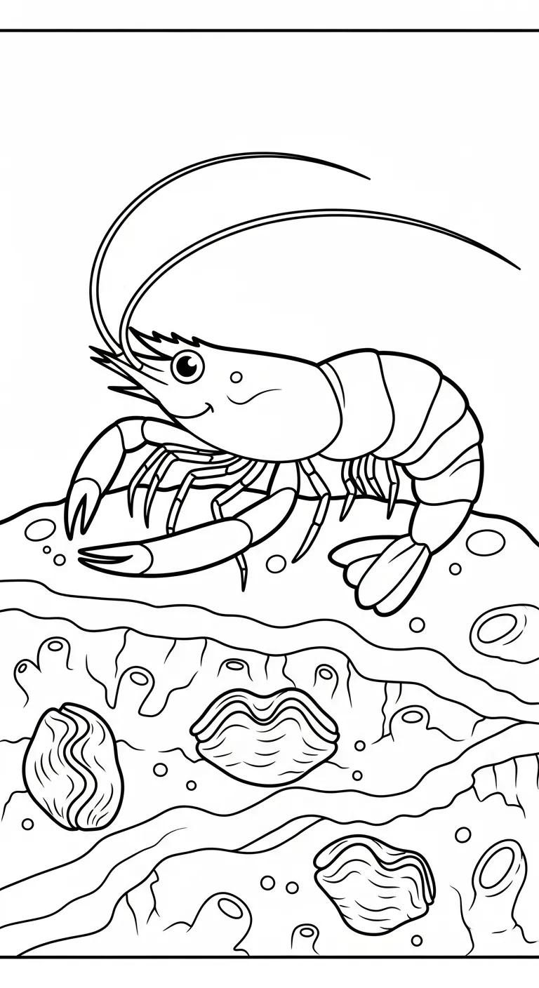 tải tranh tô màu Tôm cho bé 1