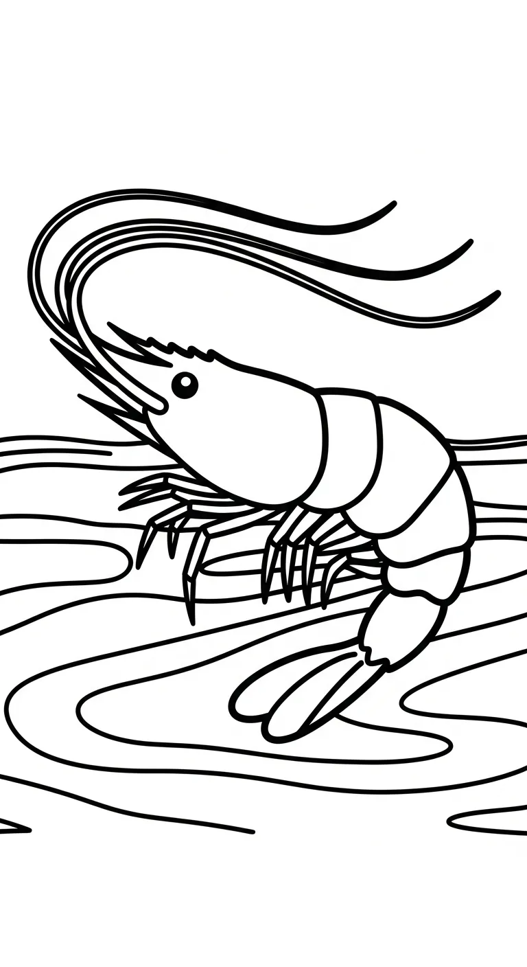 hình tô màu Tôm cho bé 8 tuổi miễn phí