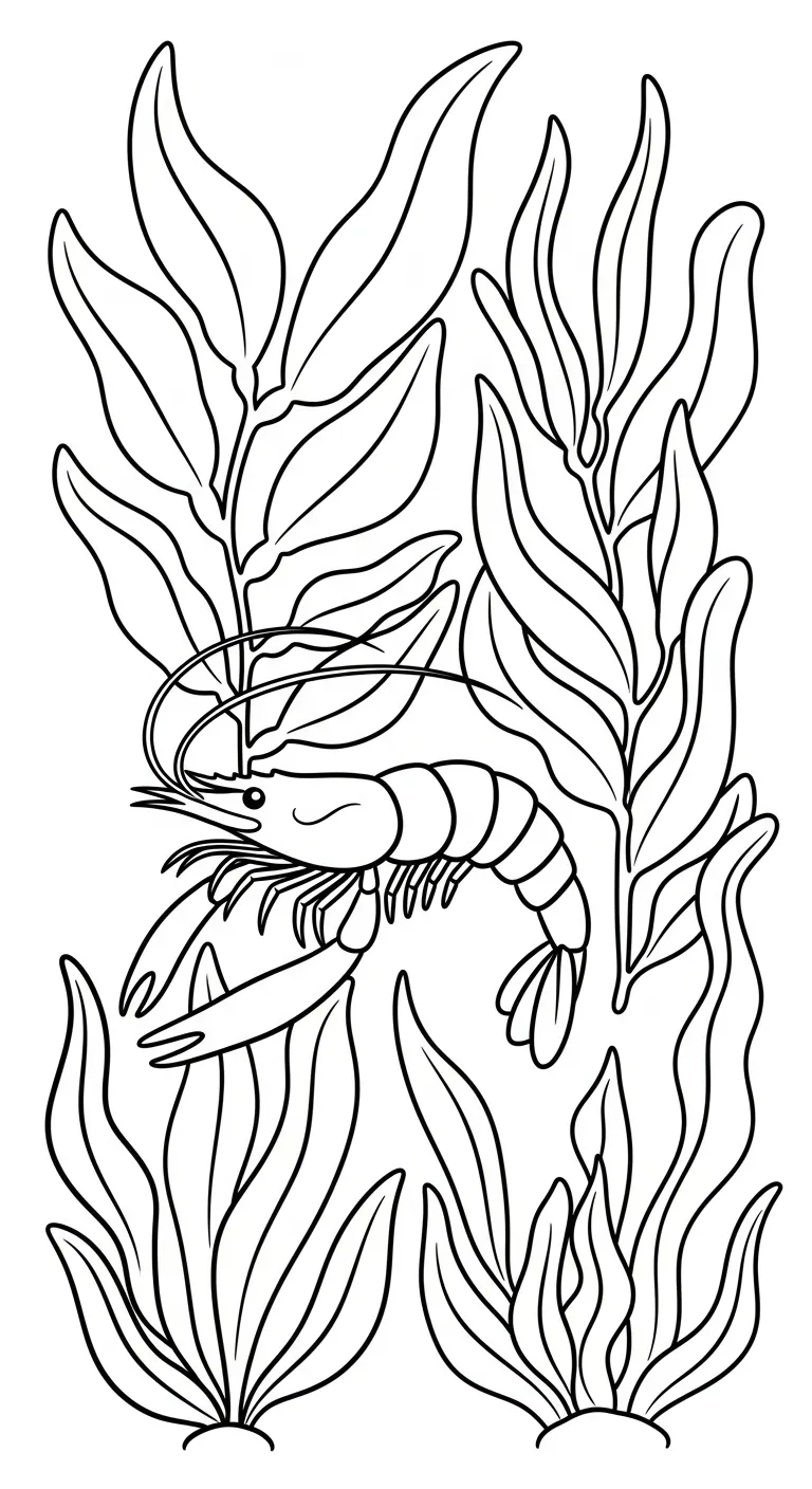 tranh tô màu Tôm cho bé 4 tuổi