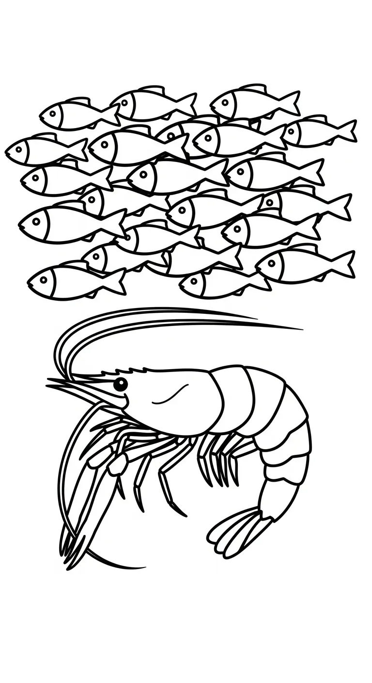 tải tranh tô màu Tôm cho bé 5 tuổi