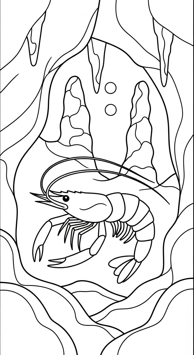 in hình tô màu Tôm cho bé 5 tuổi 1